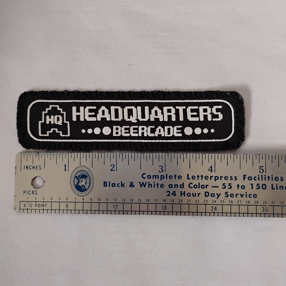 Headquarters Beercade Logo Patch Chicago Bar & Arcade Retro Gaming Themed Gear - Picture 5 of 6